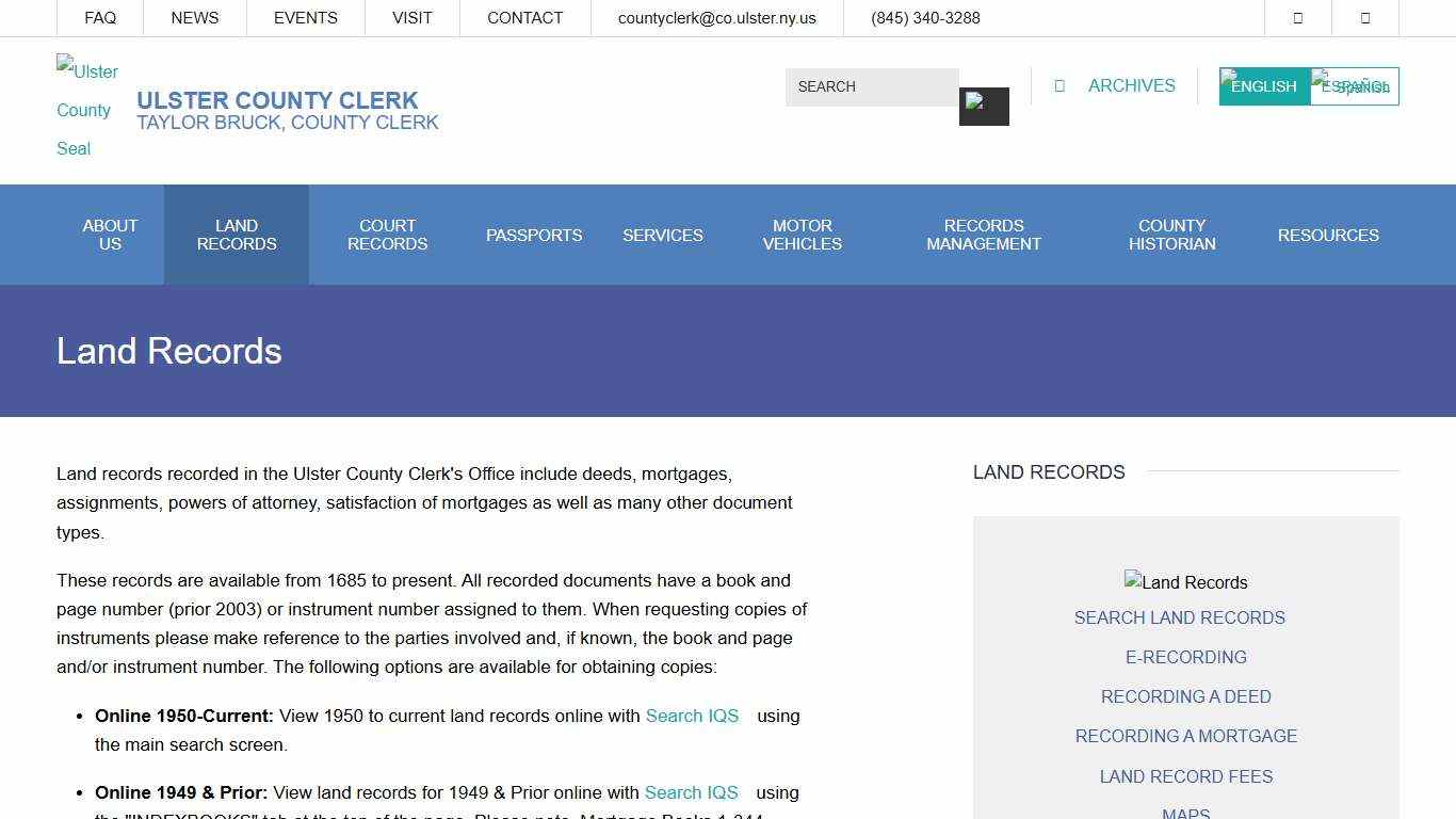 Land Records | Ulster County Clerk